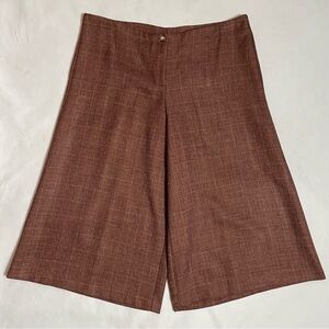 New Tempo Paris Plaid Culottes Pants Size 14